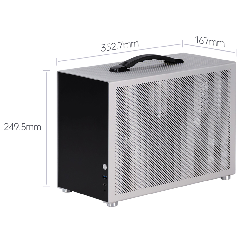 เคสคอมพิวเตอร์พกพาขนาดเล็ก Min - Portable Aluminum Itx Case Carry Handle บทวิจารณ์และราคา