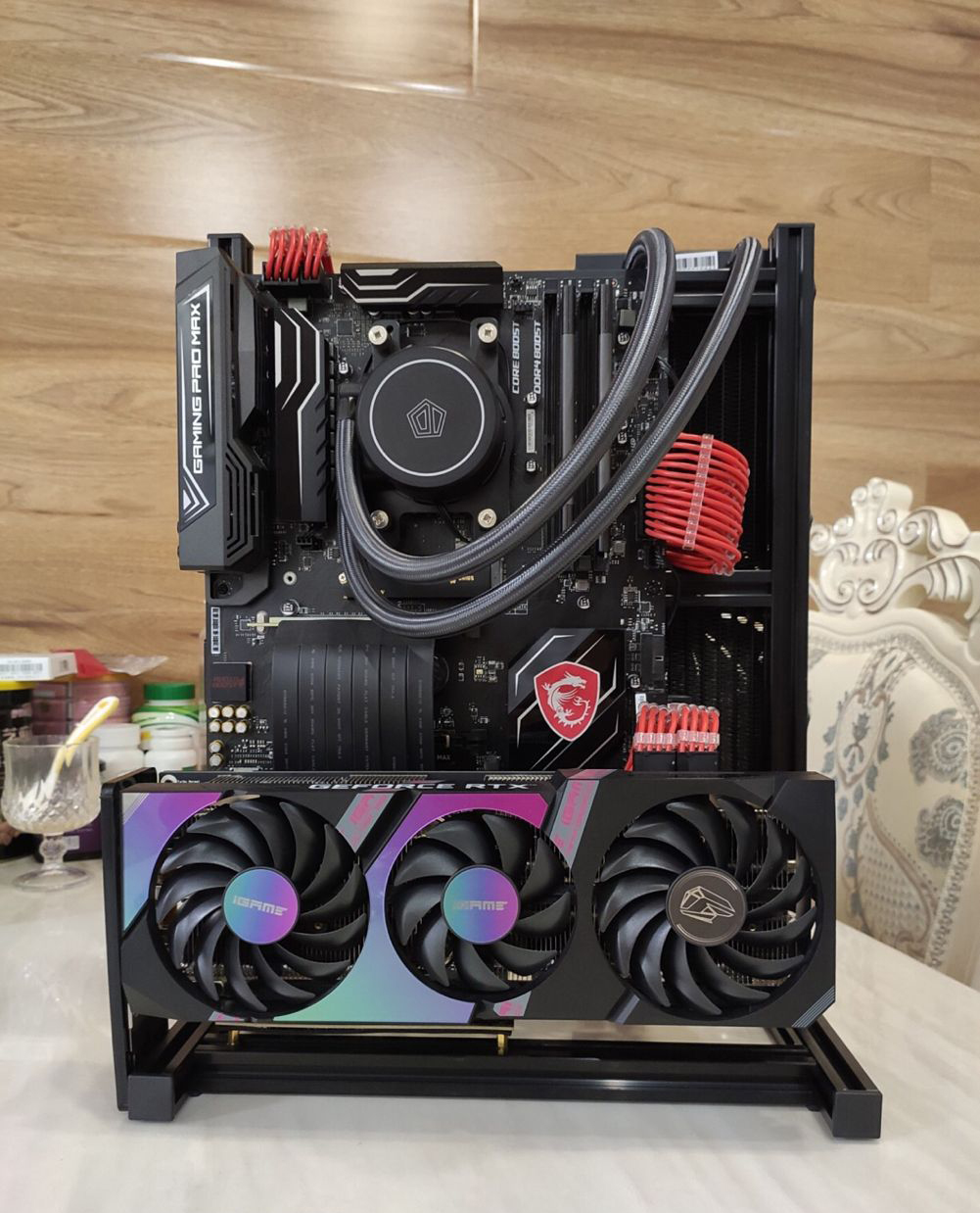 ATX EATX PC ม้านั่งทดสอบ Handl - Aluminum Open Frame Test Bench Water Cooling บทวิจารณ์และราคา